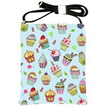 Cupcake Doodle Pattern Shoulder Sling Bag