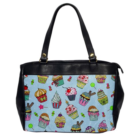 Cupcake Doodle Pattern Oversize Office Handbag from ArtsNow.com Front