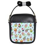 Cupcake Doodle Pattern Girls Sling Bag