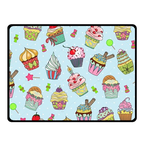 Cupcake Doodle Pattern Fleece Blanket (Small) from ArtsNow.com 50 x40  Blanket Front