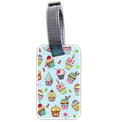 Cupcake Doodle Pattern Luggage Tag (two sides) from ArtsNow.com Front