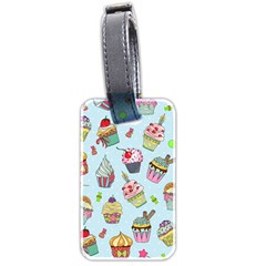 Cupcake Doodle Pattern Luggage Tag (two sides) from ArtsNow.com Back