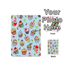 Cupcake Doodle Pattern Playing Cards 54 Designs (Mini) from ArtsNow.com Front - Heart2