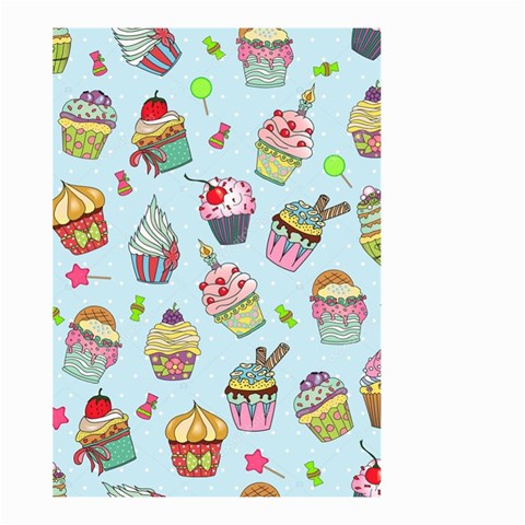 Cupcake Doodle Pattern Large Garden Flag (Two Sides) from ArtsNow.com Front