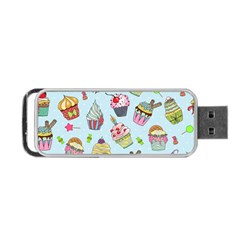 Cupcake Doodle Pattern Portable USB Flash (Two Sides) from ArtsNow.com Front