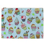 Cupcake Doodle Pattern Cosmetic Bag (XXL)