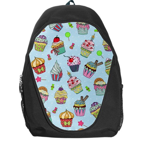 Cupcake Doodle Pattern Backpack Bag from ArtsNow.com Front