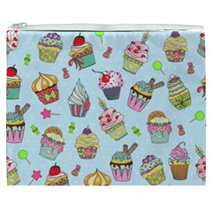 Cupcake Doodle Pattern Cosmetic Bag (XXXL) from ArtsNow.com Front