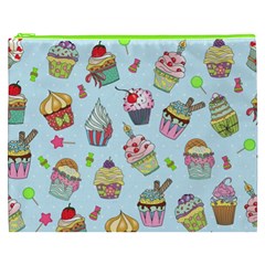 Cupcake Doodle Pattern Cosmetic Bag (XXXL) from ArtsNow.com Front