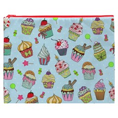 Cupcake Doodle Pattern Cosmetic Bag (XXXL) from ArtsNow.com Front