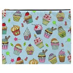 Cupcake Doodle Pattern Cosmetic Bag (XXXL)