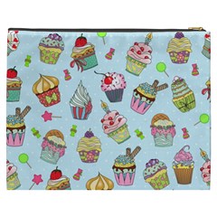 Cupcake Doodle Pattern Cosmetic Bag (XXXL) from ArtsNow.com Back