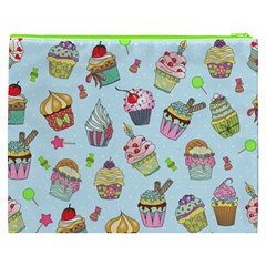 Cupcake Doodle Pattern Cosmetic Bag (XXXL) from ArtsNow.com Back