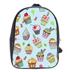 Cupcake Doodle Pattern School Bag (XL)