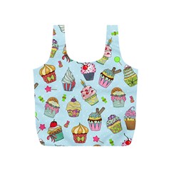 Cupcake Doodle Pattern Full Print Recycle Bag (S) from ArtsNow.com Front