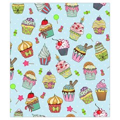 Cupcake Doodle Pattern Drawstring Pouch (Small) from ArtsNow.com Front