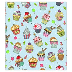 Cupcake Doodle Pattern Drawstring Pouch (Medium) from ArtsNow.com Front