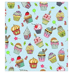 Cupcake Doodle Pattern Drawstring Pouch (Large) from ArtsNow.com Front