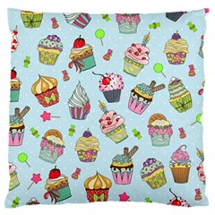 Cupcake Doodle Pattern Standard Flano Cushion Case (Two Sides) from ArtsNow.com Front