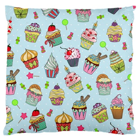 Cupcake Doodle Pattern Large Flano Cushion Case (One Side) from ArtsNow.com Front