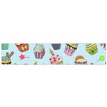 Cupcake Doodle Pattern Small Flano Scarf