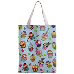 Cupcake Doodle Pattern Zipper Classic Tote Bag from ArtsNow.com Front