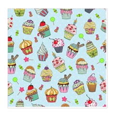 Cupcake Doodle Pattern Duvet Cover Double Side (Queen Size) from ArtsNow.com Back