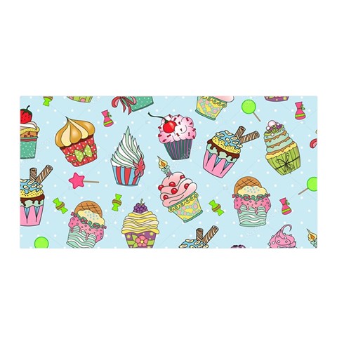 Cupcake Doodle Pattern Satin Wrap from ArtsNow.com Front