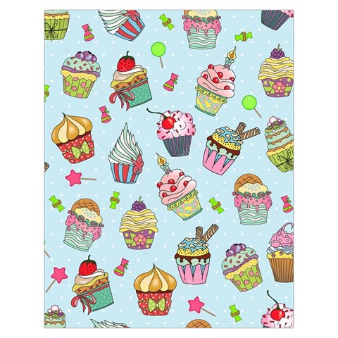 Cupcake Doodle Pattern Toiletries Pouch from ArtsNow.com Back