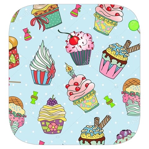 Cupcake Doodle Pattern Toiletries Pouch from ArtsNow.com Side Right