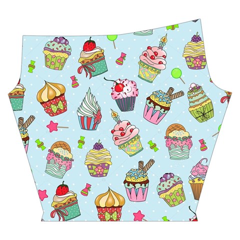 Cupcake Doodle Pattern Yoga Cropped Leggings from ArtsNow.com Left