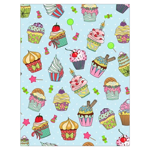 Cupcake Doodle Pattern Drawstring Bag (Large) from ArtsNow.com Front