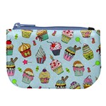 Cupcake Doodle Pattern Large Coin Purse