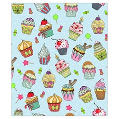 Cupcake Doodle Pattern Drawstring Pouch (XS) from ArtsNow.com Back