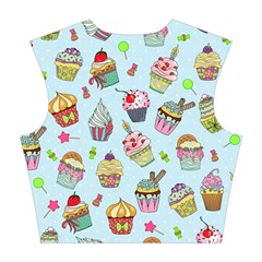 Cupcake Doodle Pattern Cotton Crop Top from ArtsNow.com Back