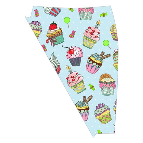 Cupcake Doodle Pattern Midi Wrap Pencil Skirt from ArtsNow.com Front Left