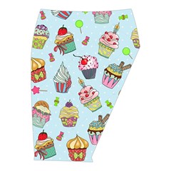 Cupcake Doodle Pattern Midi Wrap Pencil Skirt from ArtsNow.com  Front Right 