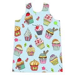 Cupcake Doodle Pattern Shoulder Cutout Velvet One Piece from ArtsNow.com Front