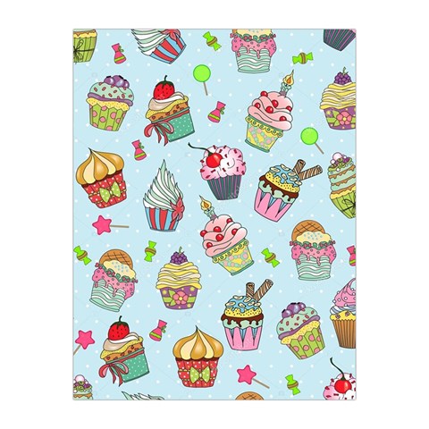 Cupcake Doodle Pattern Medium Tapestry from ArtsNow.com Front