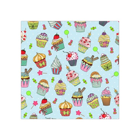 Cupcake Doodle Pattern Square Tapestry (Small) from ArtsNow.com Front