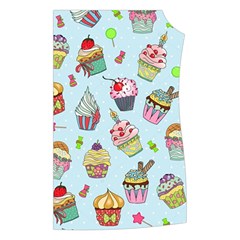 Cupcake Doodle Pattern Women s Button Up Vest from ArtsNow.com Front Left