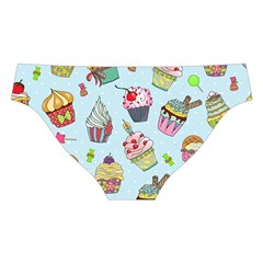 Cupcake Doodle Pattern Cross Back Hipster Bikini Set from ArtsNow.com Back Under