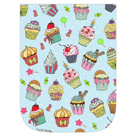 Cupcake Doodle Pattern Waist Pouch (Small) from ArtsNow.com Front Pocket