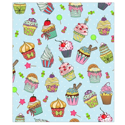 Cupcake Doodle Pattern Belt Pouch Bag (Small) from ArtsNow.com Back Strap