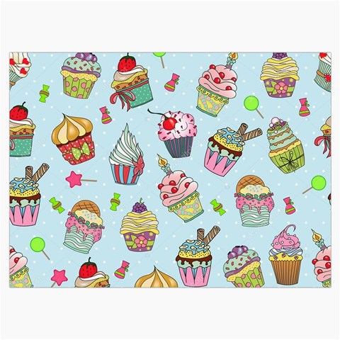 Cupcake Doodle Pattern Roll Up Canvas Pencil Holder (M) from ArtsNow.com Front