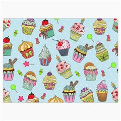 Cupcake Doodle Pattern Roll Up Canvas Pencil Holder (M) from ArtsNow.com Front