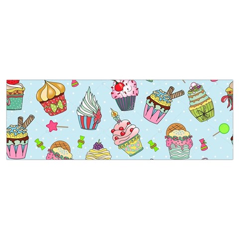 Cupcake Doodle Pattern Wristlet Pouch Bag (Small) from ArtsNow.com Bottom