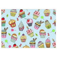 Cupcake Doodle Pattern Wristlet Pouch Bag (Small) from ArtsNow.com Belt Loop