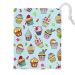 Cupcake Doodle Pattern Drawstring Pouch (4XL)