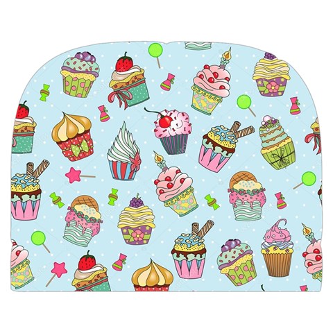 Cupcake Doodle Pattern Makeup Case (Small) from ArtsNow.com Front